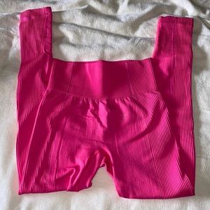 Neon pink Gymshark leggings